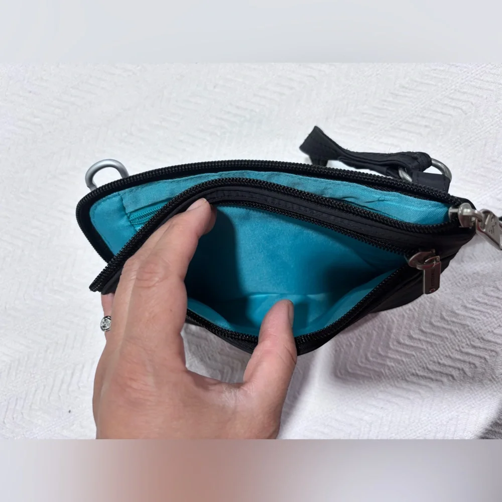 Travelon Black Crossbody Bag with Silver Accents - Picture 8 of 10